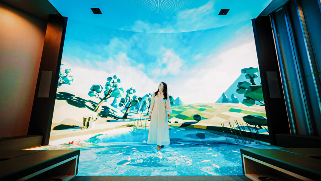 フラクト：フレスポ若葉台のイマーシブ空間を彩る四季折々のLED