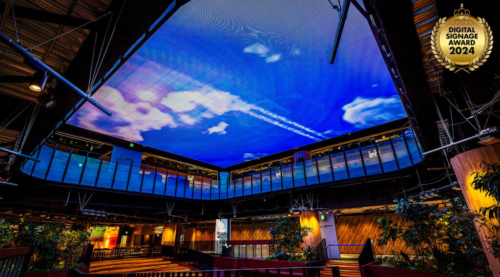 フラクト：商業施設BiVi新さっぽろに広がる天井LEDの青空